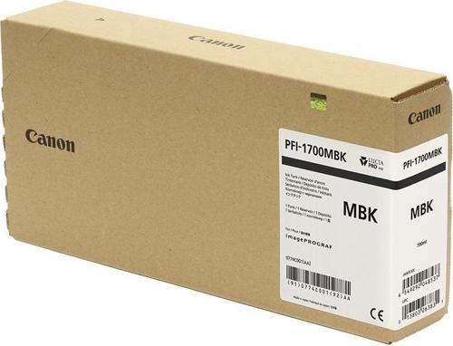 PFI-1700 MBK (Matt Black) Mat Siyah Plotter Orijinal Mürekkep Kartuş 700 ml. (0774C001)