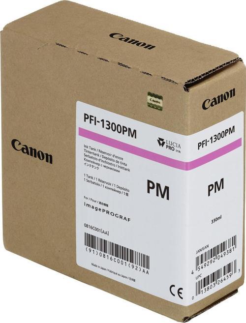 PFI-1300 PM (Photo Magenta) Fotoğraf Kırmızı Plotter Orijinal Mürekkep Kartuş 330 ml. (0816C001)