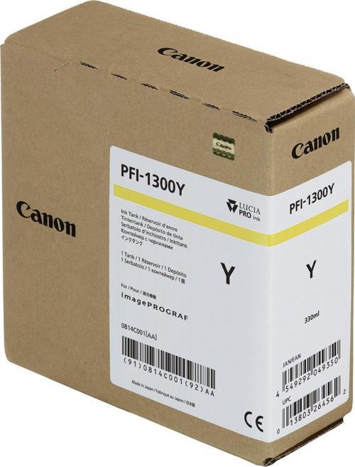 PFI-1300 Y (Yellow) Sarı Plotter Orijinal Mürekkep Kartuş 330 ml. (0814C001)
