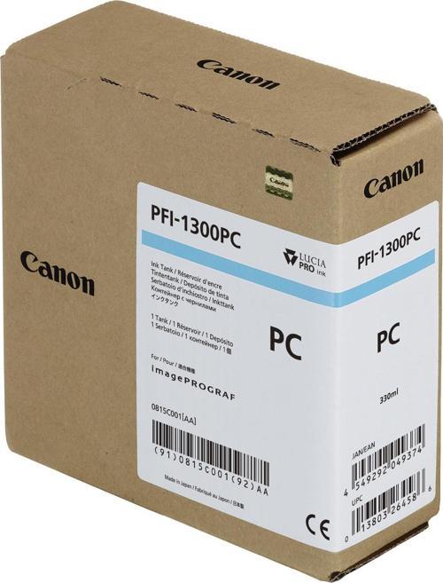 PFI-1300 PC (Photo Cyan) Fotoğraf Mavi Plotter Orijinal Mürekkep Kartuş 330 ml. (0815C001)