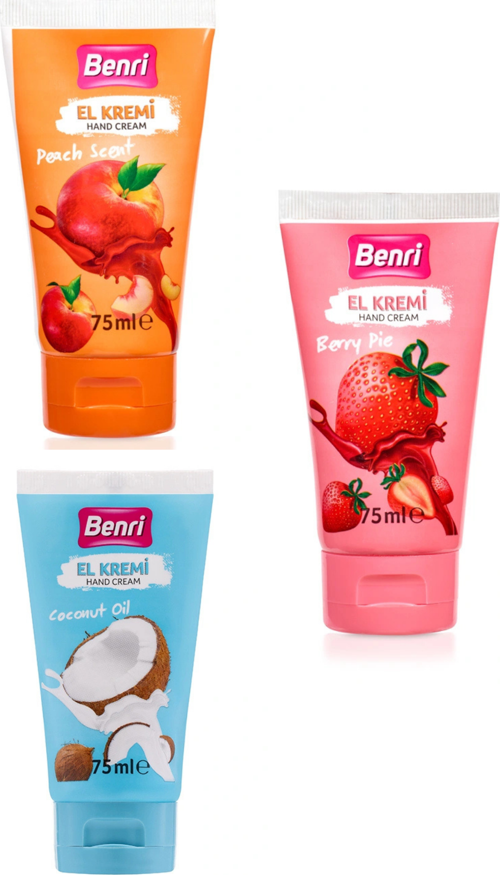 3lü El Kremi Set Çilek Hindistan Cevizi Şeftali