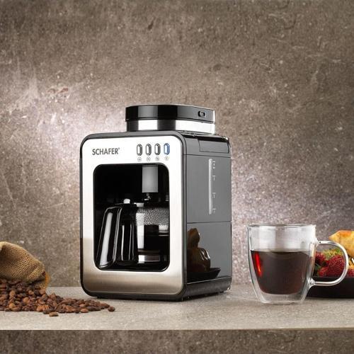 Barista Öğütücülü Filtre Kahve Makinesi - Siyah