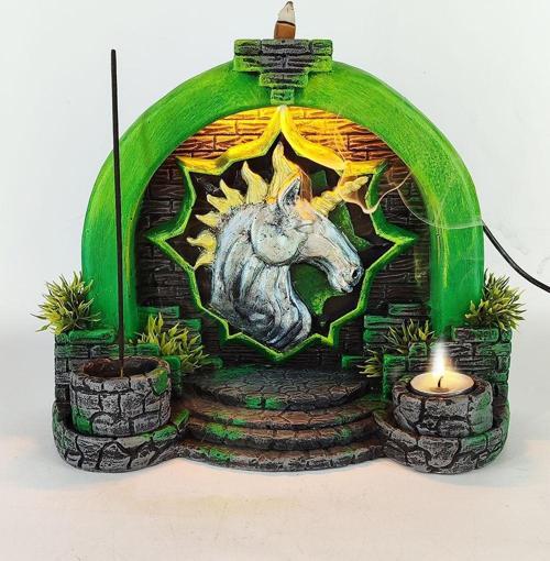 Antik Kapı Unicorn GeriAkış ve Çubuk Tütsülük (Işıklı)