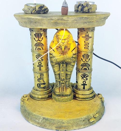 Antik Mısır Sarcophagus Lahit Işıklı GeriAkış Tütsülük (Amber Işıklı)