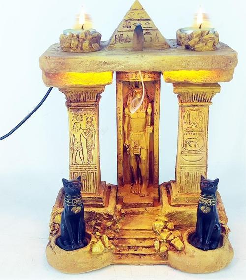 Antik Mısır Serisi Anubis Tapinak GeriAkış Işıklı Tütsülük
