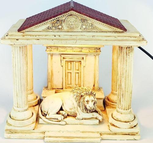 Antik Roma Aslan Dekoratif Konik Tütsülük Işıklı
