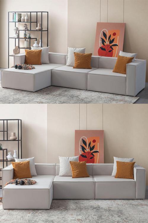 Miller Kırlentli Modüler Relax Köşe Koltuk