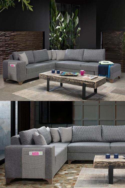 Loft Köşe Koltuk Takımı Gri