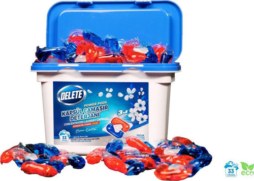 Çamaşır Makinesi Deterjanı Hepsi Bir Arada Kapsülü 33 Yıkama Beyazlar Ve Renkliler (3İn1)