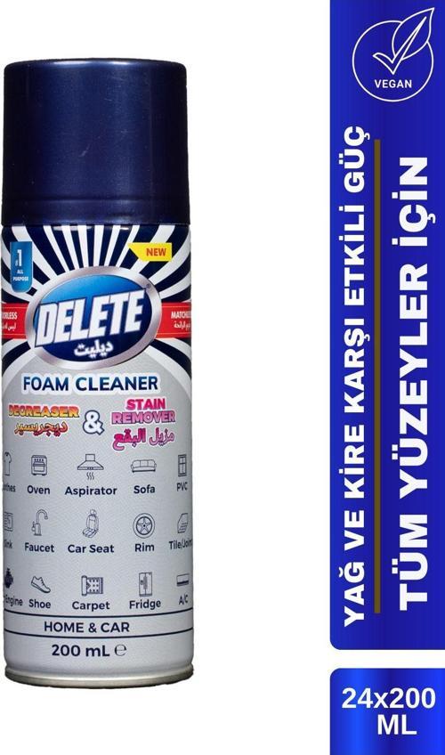 Çok Amaçlı Yağ Kir Leke Çözücü Genel Temizleyici Köpük 200 Ml (24'Lü Paket)