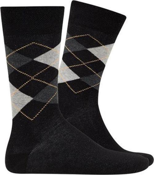 Erkek Ekose Çorap Siyah 40-44