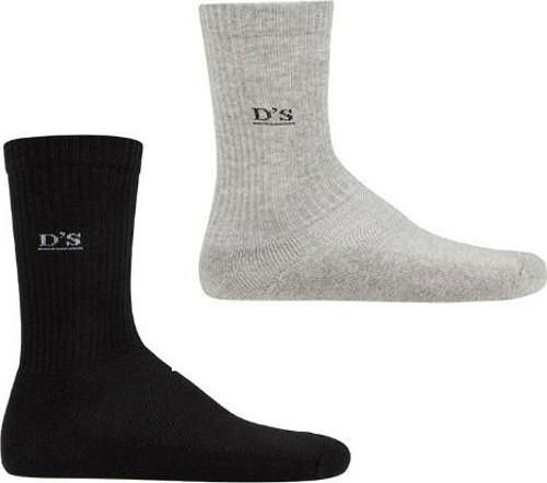 Erkek Spor 2 li Çorap Siyah-Gri 40-44