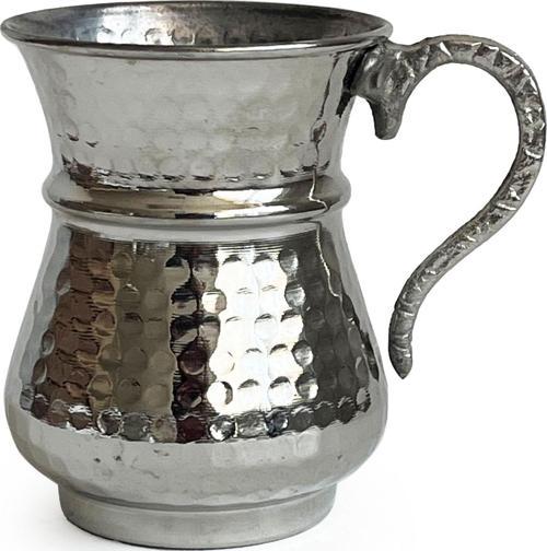 Kordonlu Bakır Maşrapa Bardak Nikel Kaplama