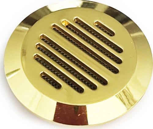Humidor Puro Kutusu Nemlendirici Haznesi Yuvarlak Metal Sarı 43mm