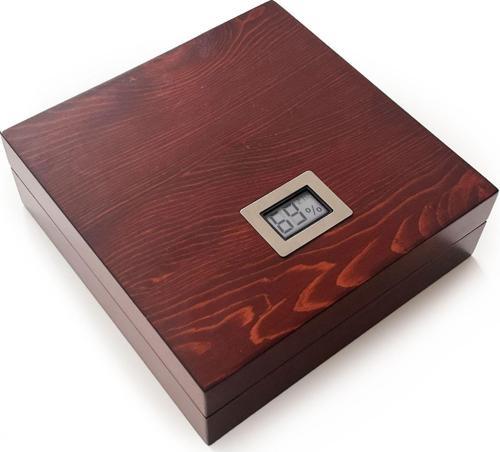 Masif Yerli Sedir Ağacı Humidor Puro Kutusu Küçük Boy Dijital