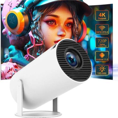 Taşınabilir Android 12 Sinema Projektörü – 130 İnç, 4K Ultra Hd, Wifi & Bluetooth Destekli