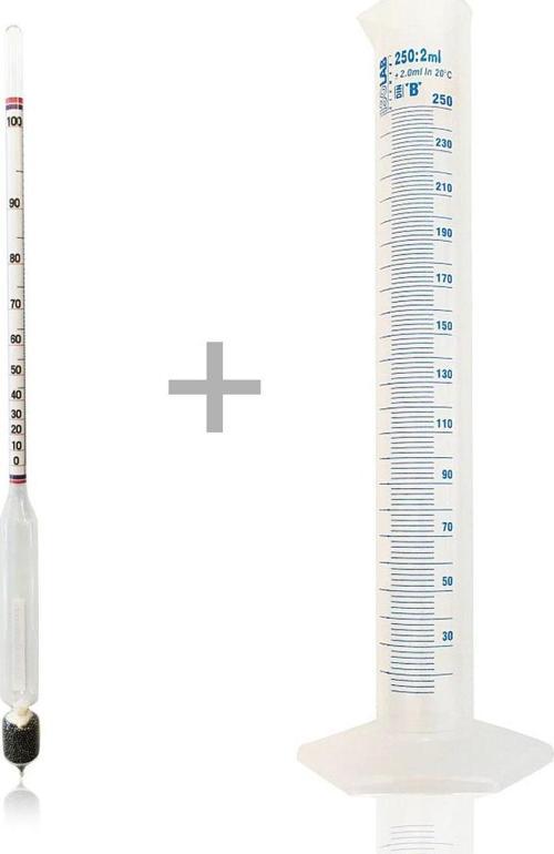 0-100 Alkolmetre Hidrometre ve Mezür Seti