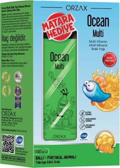 OCEAN MULTİ BALIK YAGI SURUP 150 ML MATARA HEDİYELİ8697595874059