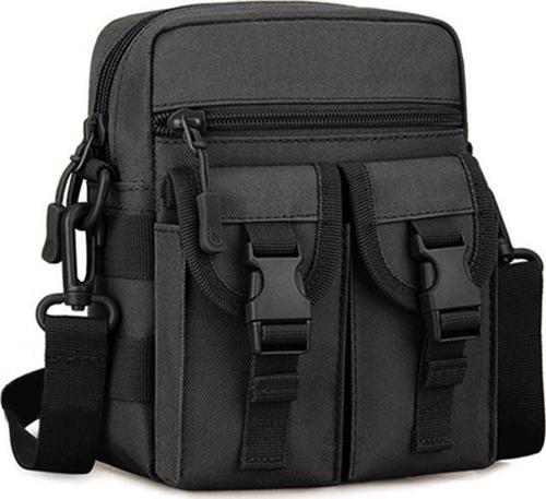 Omuzdan Askılı Küçük Taktik Outdoor Gündelik El Çantası Siyah