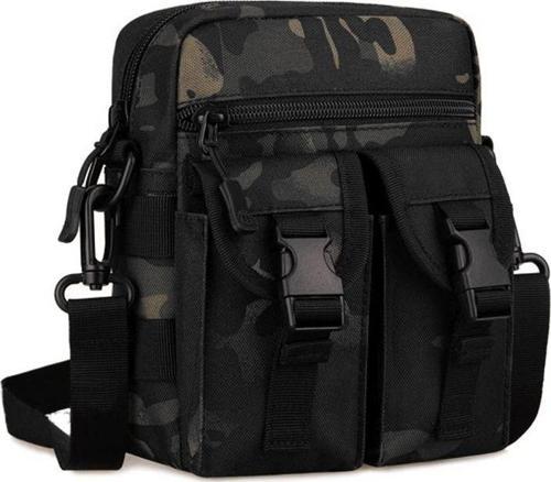 Omuzdan Askılı Küçük Taktik Outdoor Gündelik El Çantası Siyah Akrep Kamuflaj