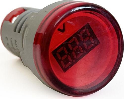 Mini Dijital Voltmetre 22MM AC 60-500V LED Kırmızı Işık