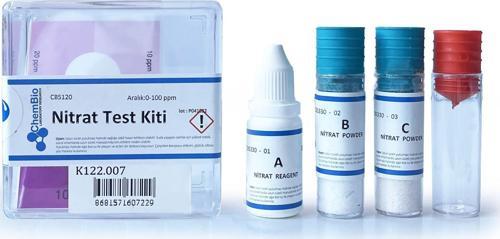 Nitrat Test Kiti 0-100 ppm Kolorimetrik 100 Test Su Havuz Akvaryum Nitrate