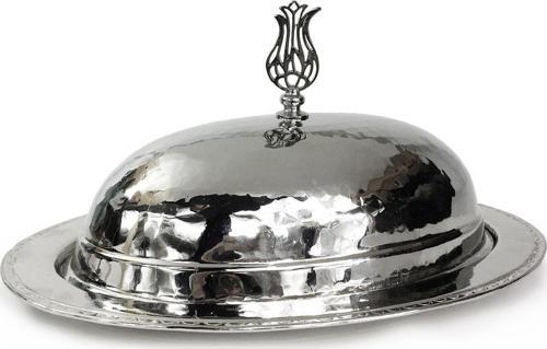 Saltanat Şişme Kapak Kayık Bakır Sahan Beyaz 30cm