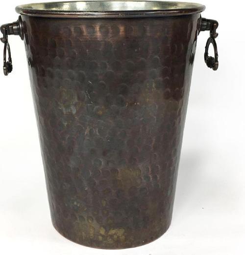 Adalı Bakır Buz Kovası Antik 15cm