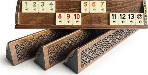 VIP Oymalı Masif Ahşap Okey Takımı Begonya
