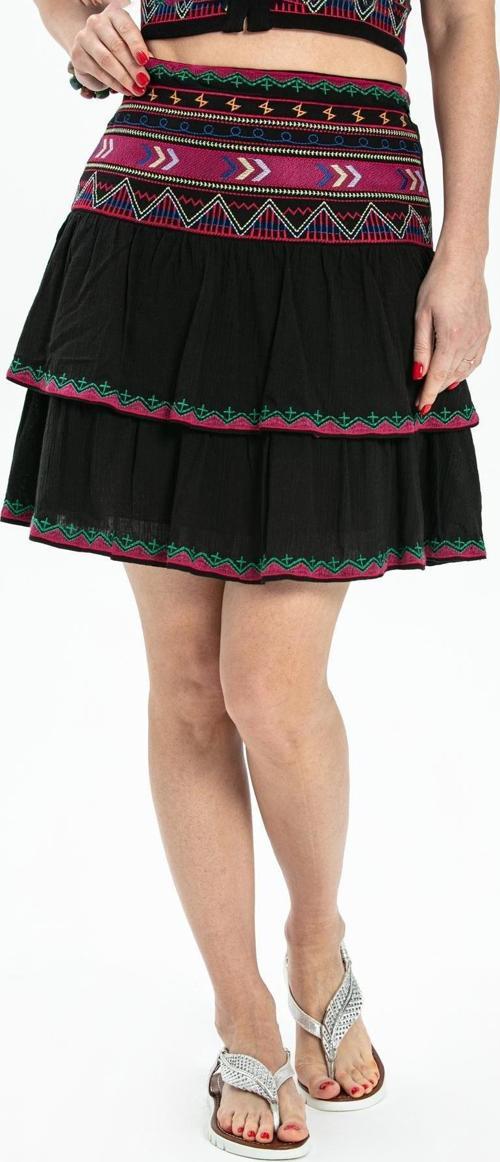 Şile Bezi Latin Mini Yazlık Etek Siyah Syh