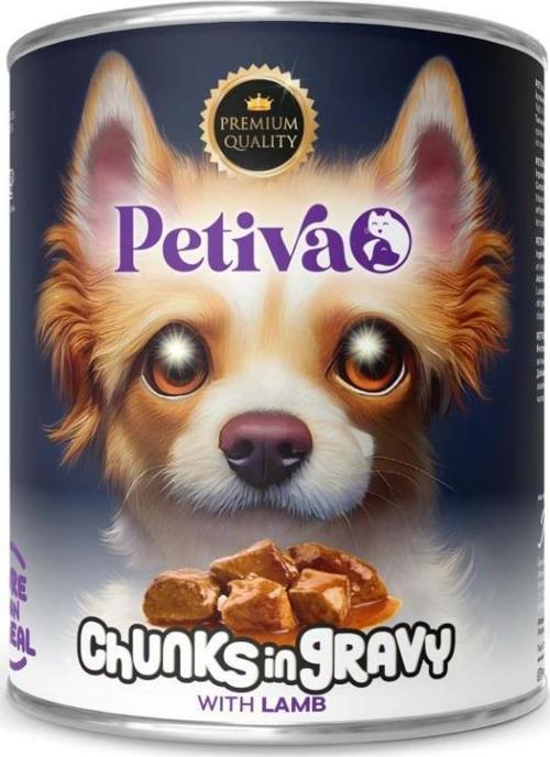 PETİVA KUZU ETLİ SOSLU YAVRU KÖPEK KONSERVESİ 400 GR