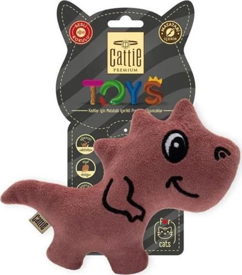 MATATABİ İÇERİKLİ KEDİ OYUNCAĞI PELUŞ TREX 15CM