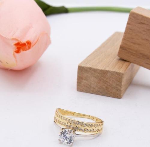 14 Ayar Altın Yüzük Tek Taşlı Alyans Kadın Yüzük LKYZK1443