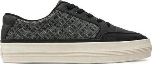 Kadın Siyah Vulc Deri Monogram  Sneaker