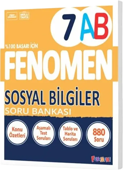 Fenomen Okul Yayınları 7. Sınıf Sosyal Bilgiler A ve B Fenomen Soru Bankası