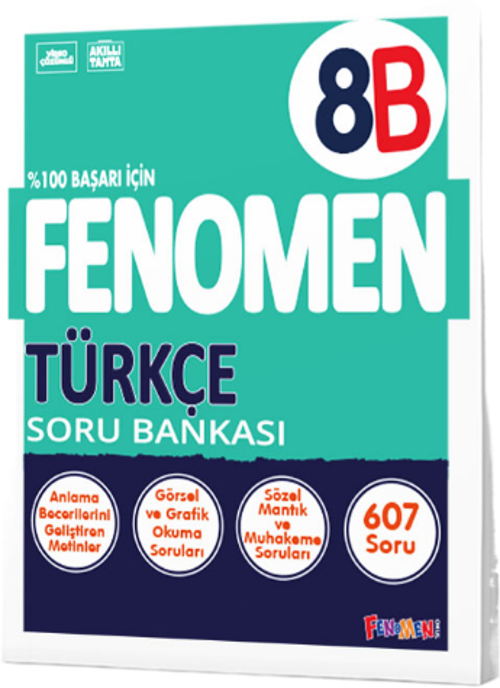Fenomen Okul Yayınları 8. Sınıf LGS Türkçe B Fenomen Soru Bankası