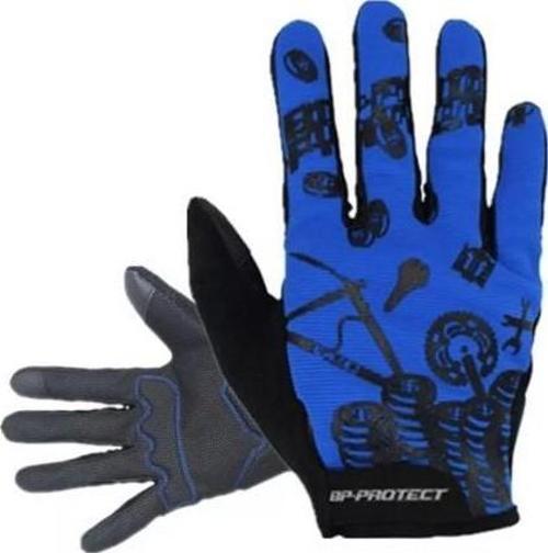Forte GT Xbyc HJ 0273 Uzun Parmaklı Eldiven L Beden Bisiklet Eldiveni Mavi