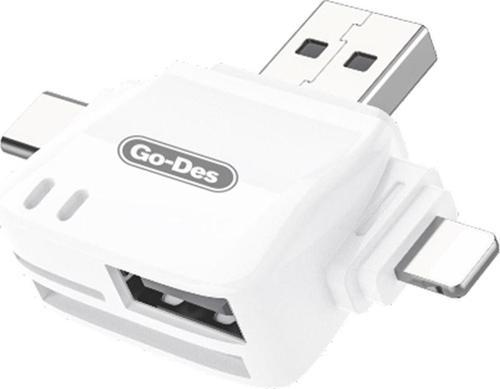 Gd-Dk121 6 İn 1 Otg Hafıza Kart Okuyucu Lightning Uyumlu / Type-C / Usb-A /Sd / Micro Sd