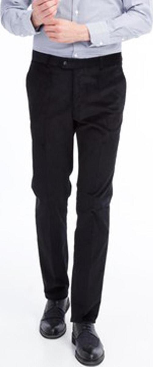 Merdan Siyah Klasik Kesim Erkek Kadife Pantolon-4863