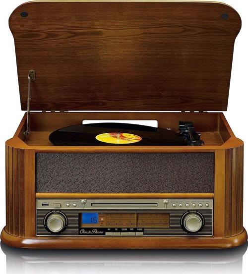 TCD-2550 Retro USBli Radyolu CD Çalarlı Kasetli Pikap