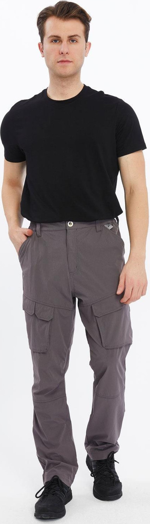 Quick Dry Cargo Trekking Erkek Pantolon-FÜME