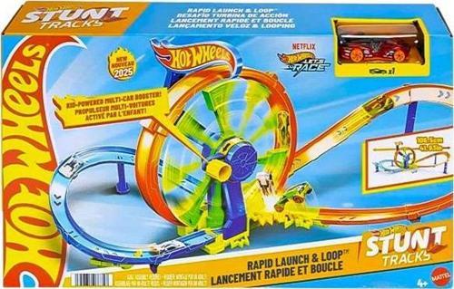 Hot Wheels Hızlı Fırlatma ve Döngü Parkuru Oyun Seti JBX65