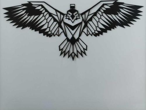 Nfsdızayn Geometrik Kartal Lazer Kesim Metal Tablo
