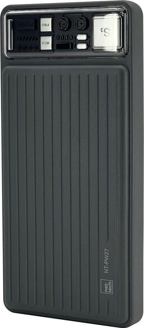NT-PW27 25W 3 Çıkışlı 9000 mAh Taşınabilir Powerbank (Gri)