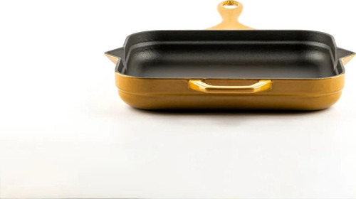 28x28 cm Kare Çift Kulplu Döküm Kızartma Tava – Sarı HS K KTV 2828
