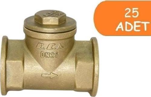 25 Adet ECA 1/2" Yatay Çekvalf 601007022