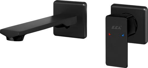 Royal Ankastre Lavabo Bataryası Sıva Üstü Çift Rozet Mat Siyah 102167621C1-KK