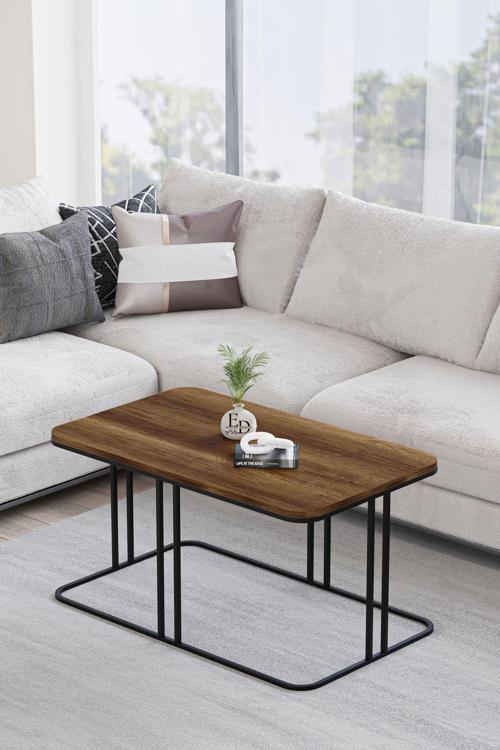 Lyon Orta Sehpa Siyah Metal - Barok Tabla