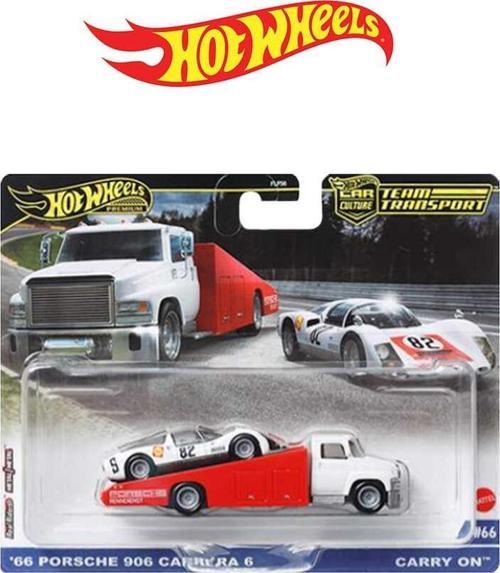 HOTWHEELS TEAM TRANSPORT 66 Porsche 906 Carrera 6 & Carry on