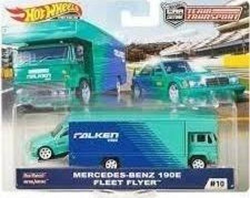 HOTWHEELS TEAM TRANSPORT Mercedes benz 190E & Fleet Flyer 